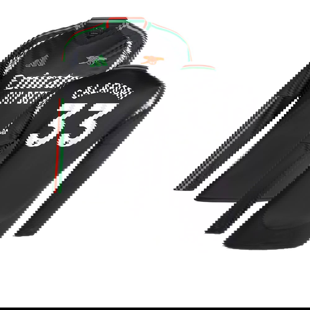 2024-2025 Arsenal Away Long Sleeve Shirt (Calafiori 33)