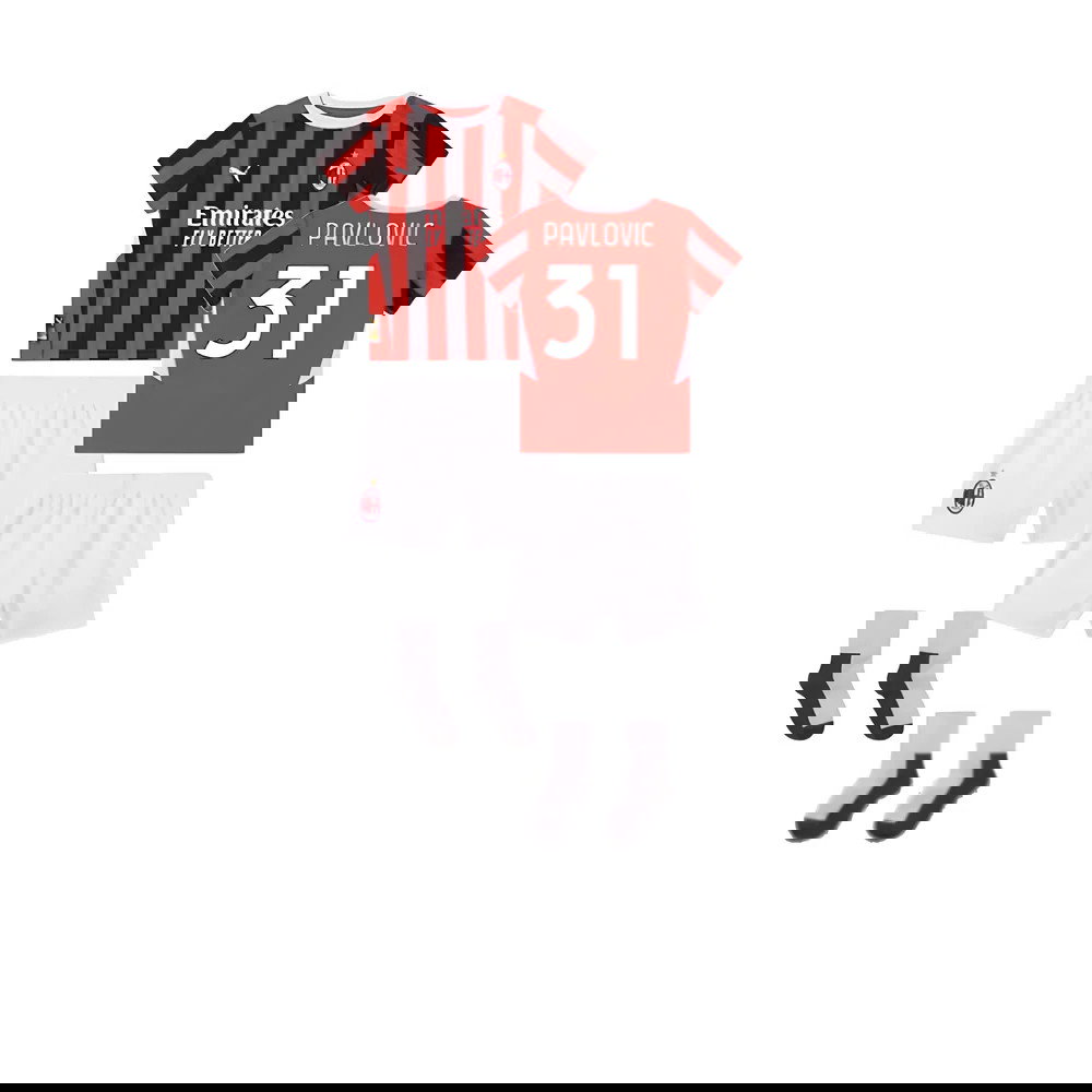 2024-2025 AC Milan Home Baby Kit (Pavlovic 31)