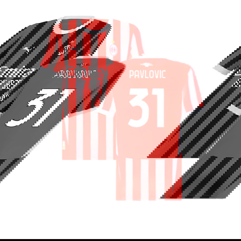 2024-2025 AC Milan Home Shirt (Womens) (Pavlovic 31)