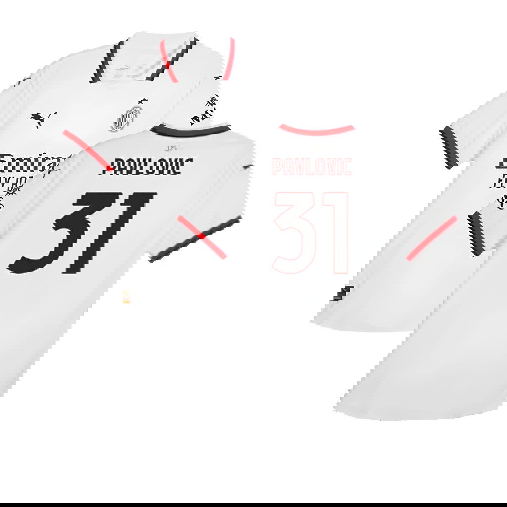 2024-2025 AC Milan Away Authentic Shirt (Pavlovic 31)