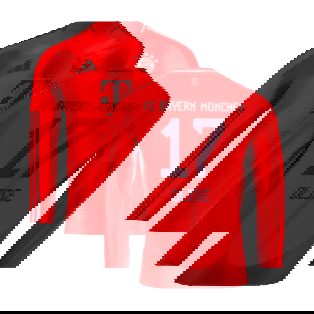 2024-2025 Bayern Munich Long Sleeve Home Shirt (Olise 17)