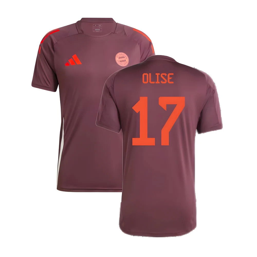 2024-2025 Bayern Munich Training Shirt (Shadow Maroon) (Olise 17)