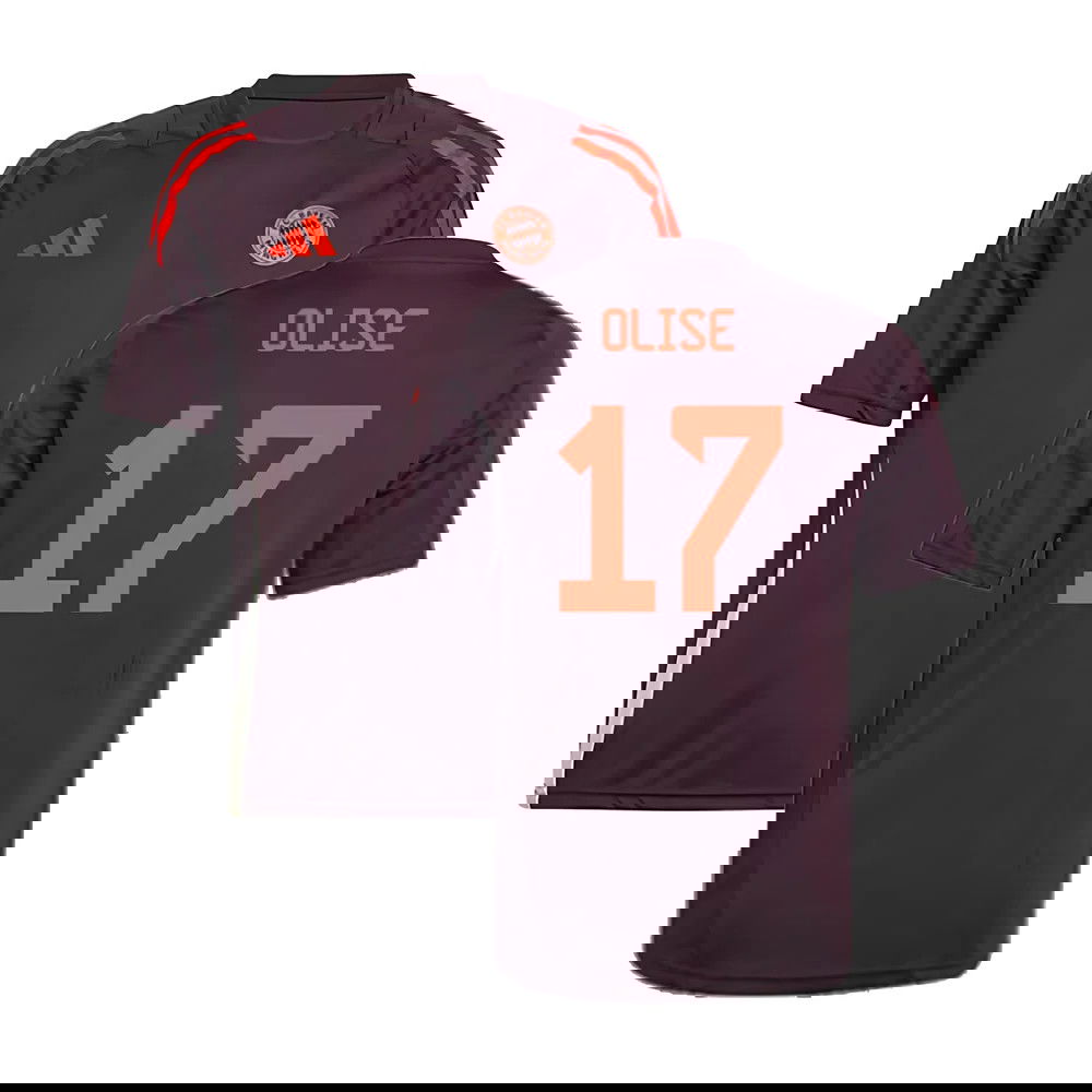 2024-2025 Bayern Munich Training Shirt (Shadow Maroon) - Kids (Olise 17)