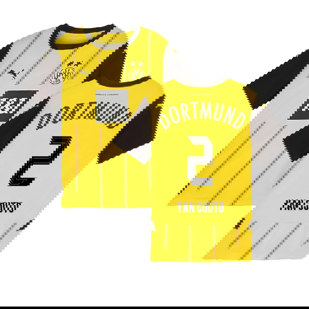 2024-2025 Borussia Dortmund Home Shirt (Kids) (Yan Couto 2)