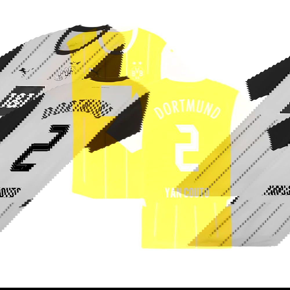 2024-2025 Borussia Dortmund Authentic Home Shirt (Yan Couto 2)