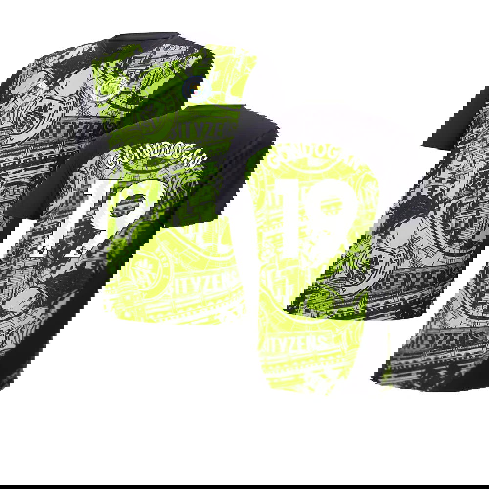 2024-2025 Man City Pre-Match Shirt (Yellow Glow) (Gundogan 19)