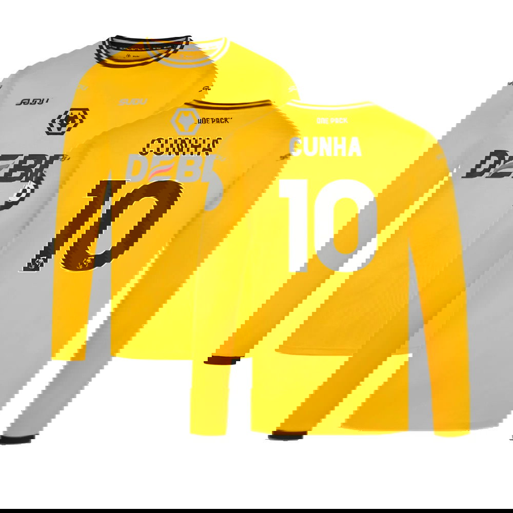 2024-2025 Wolves Long Sleeve Home Shirt (Cunha 10)