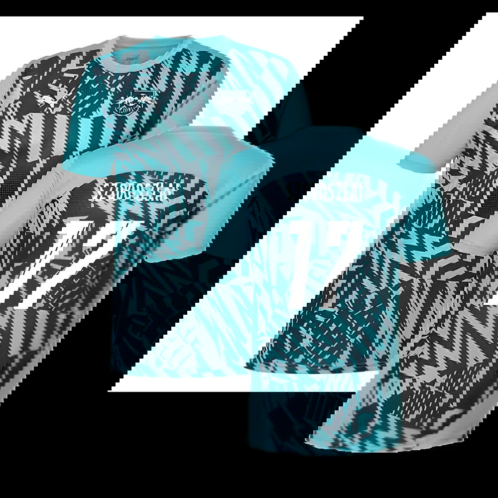 2024-2025 Red Bull Leipzig Pre-Match SS Shirt (Aqua) (Szoboszlai 17)