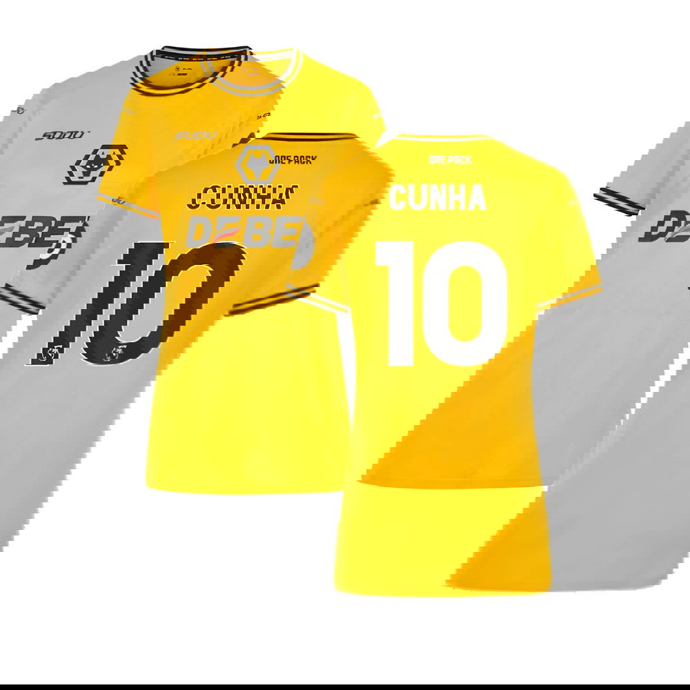 2024-2025 Wolves Home Shirt (Womens) (Cunha 10)