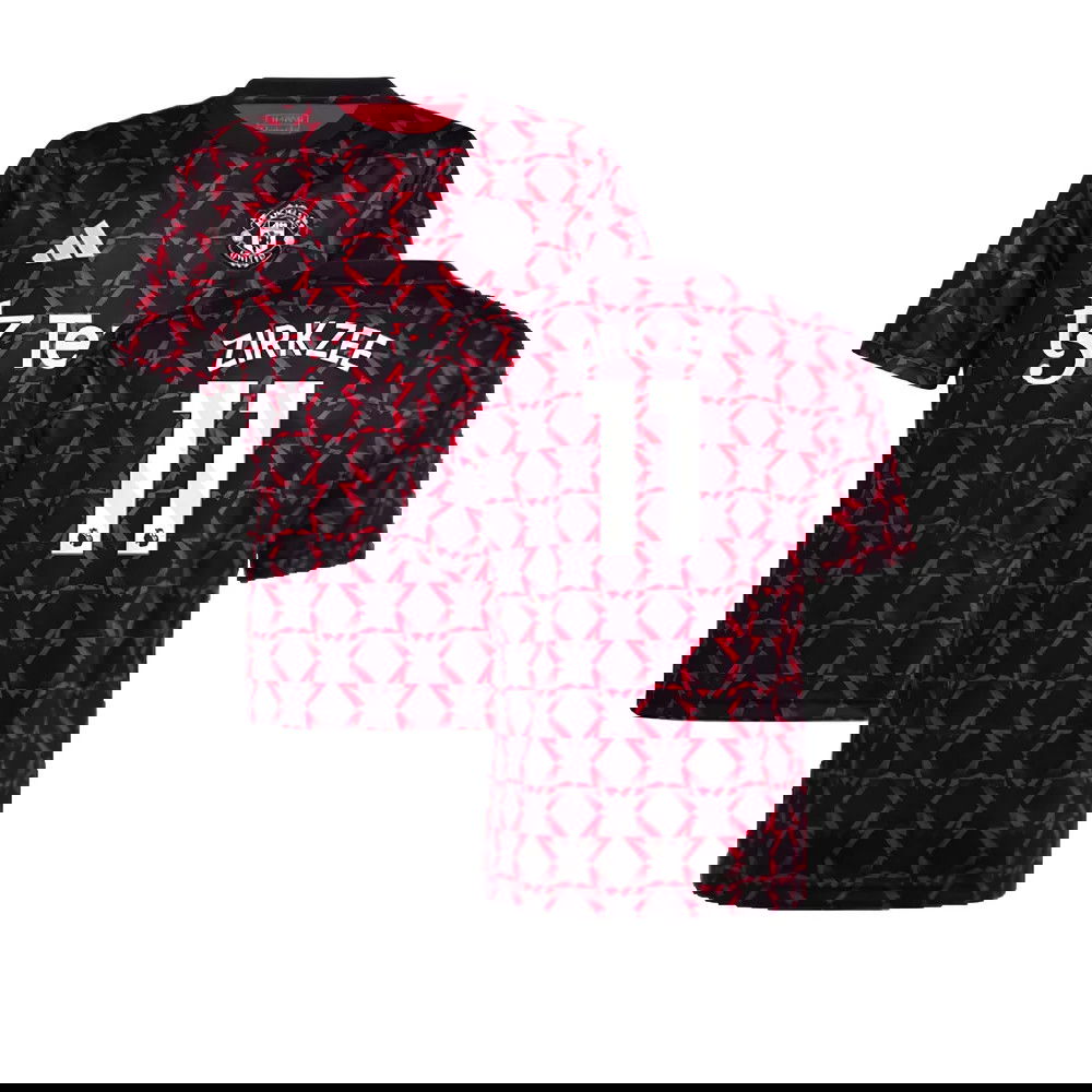 2024-2025 Man Utd Pre-Match Shirt (Black) - Kids (Zirkzee 11)