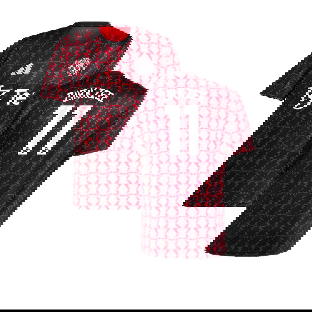 2024-2025 Man Utd Pre-Match Shirt (Black) (Zirkzee 11)