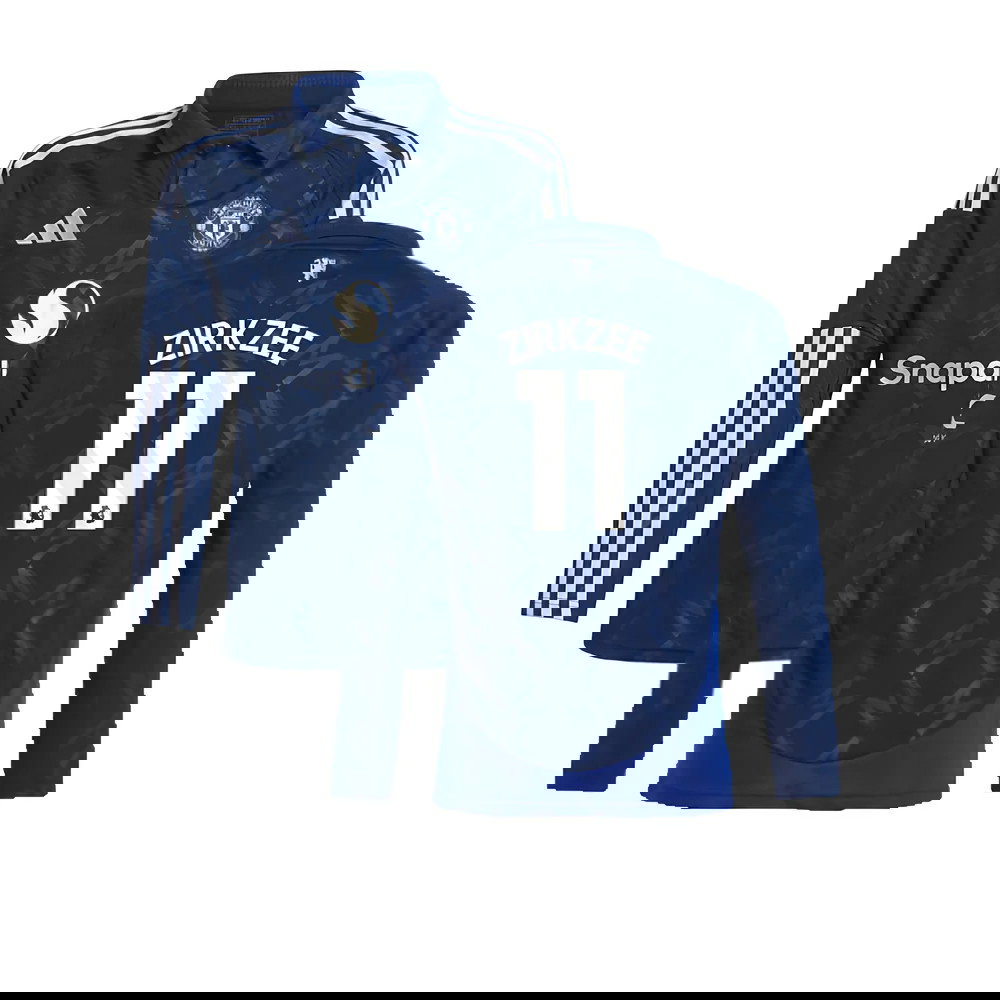 2024-2025 Man Utd Long Sleeve Away Shirt (Kids) (Zirkzee 11)