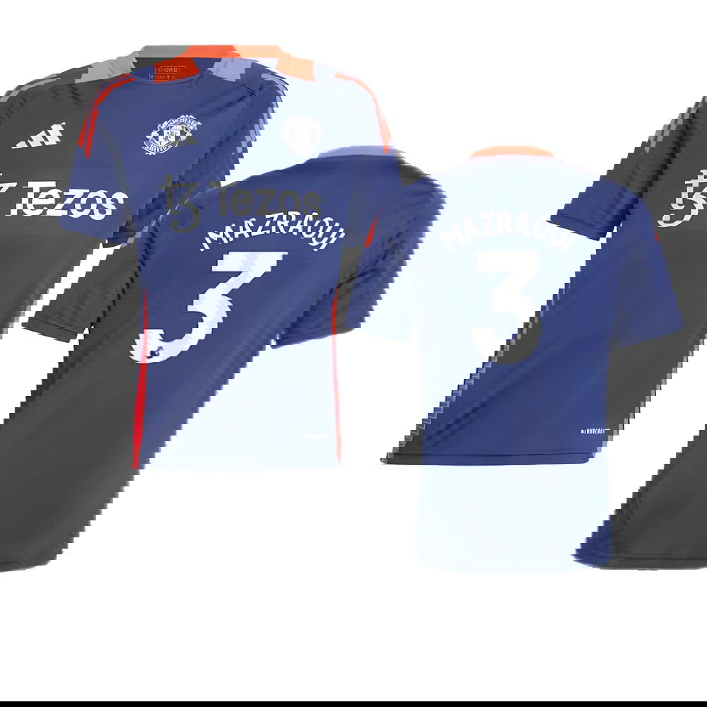 2024-2025 Man Utd Training Jersey (Night Indigo) - Kids (Mazraoui 3)
