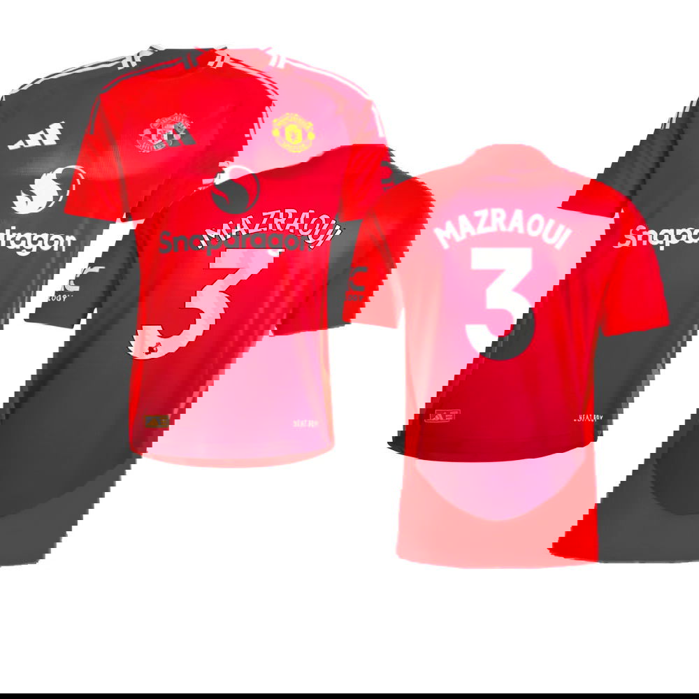 2024-2025 Man Utd Authentic Home Shirt (Mazraoui 3)