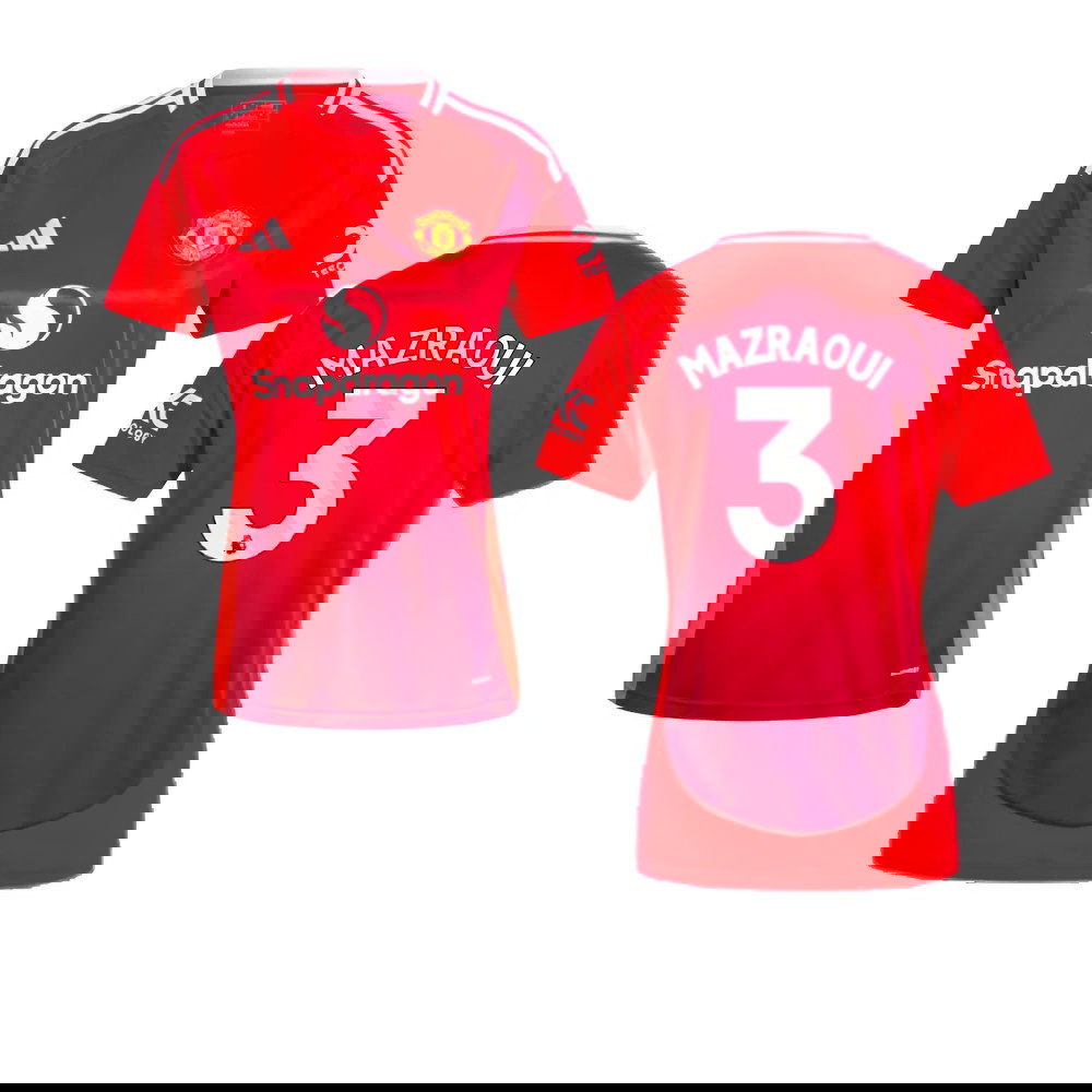 2024-2025 Man Utd Home Shirt (Womens) (Mazraoui 3)