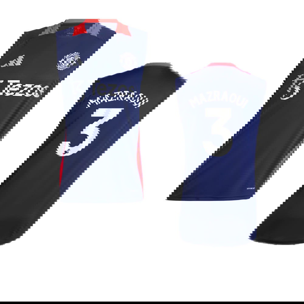 2024-2025 Man Utd Sleeveless Jersey (Night Indigo) (Mazraoui 3)