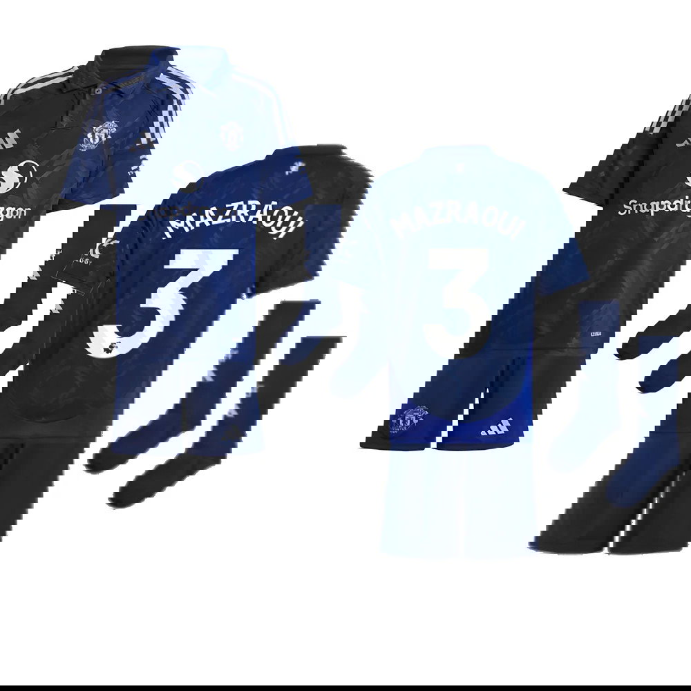 2024-2025 Man Utd Away Mini Kit (Mazraoui 3)