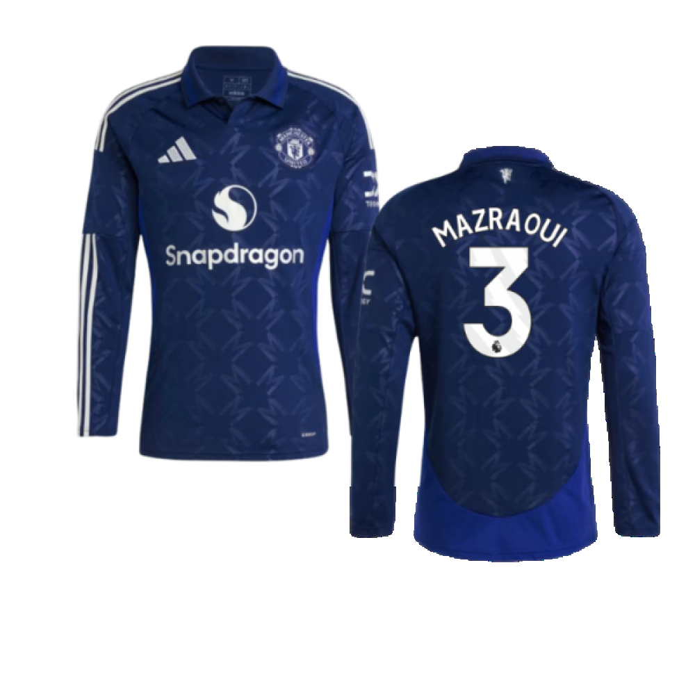 2024-2025 Man Utd Long Sleeve Away Shirt (Mazraoui 3)
