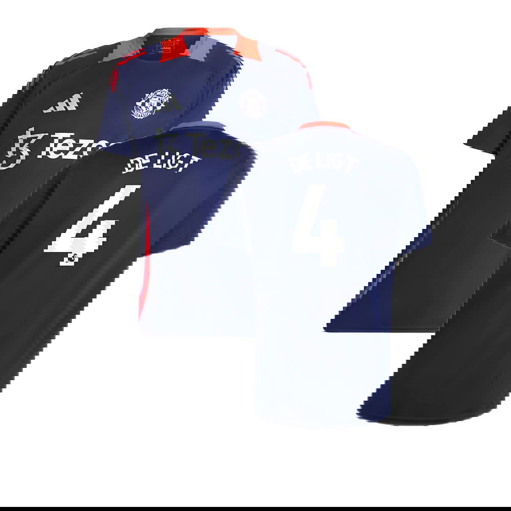2024-2025 Man Utd Training Jersey (Night Indigo) (De Ligt 4)
