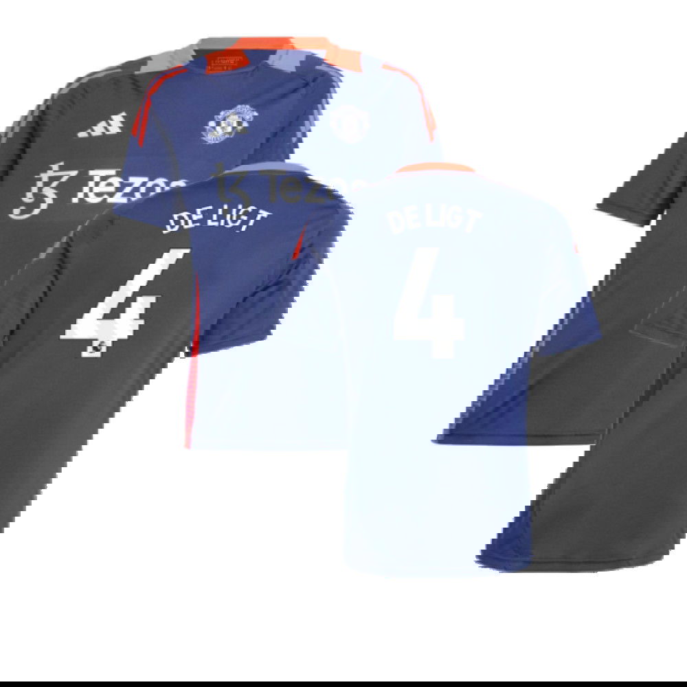 2024-2025 Man Utd Training Jersey (Night Indigo) - Kids (De Ligt 4)