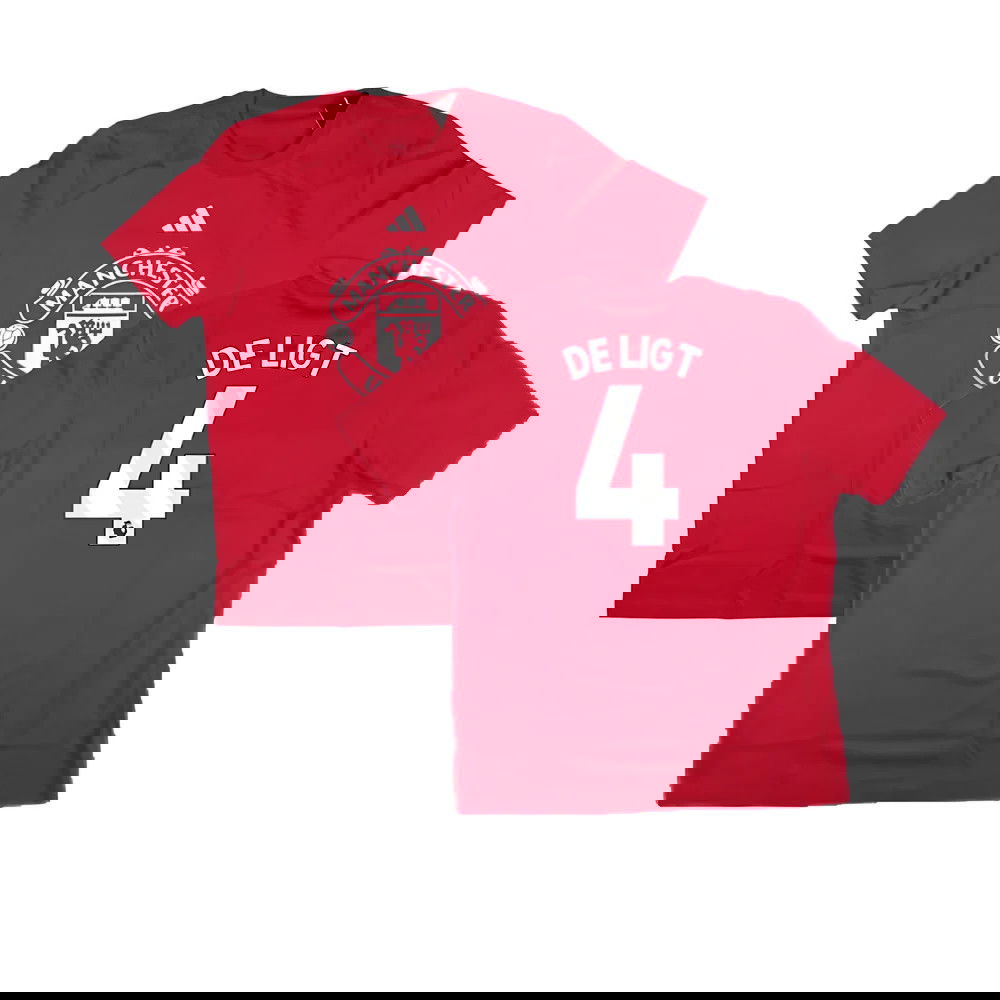 2024-2025 Man Utd DNA Graphic Tee (Red) (De Ligt 4)