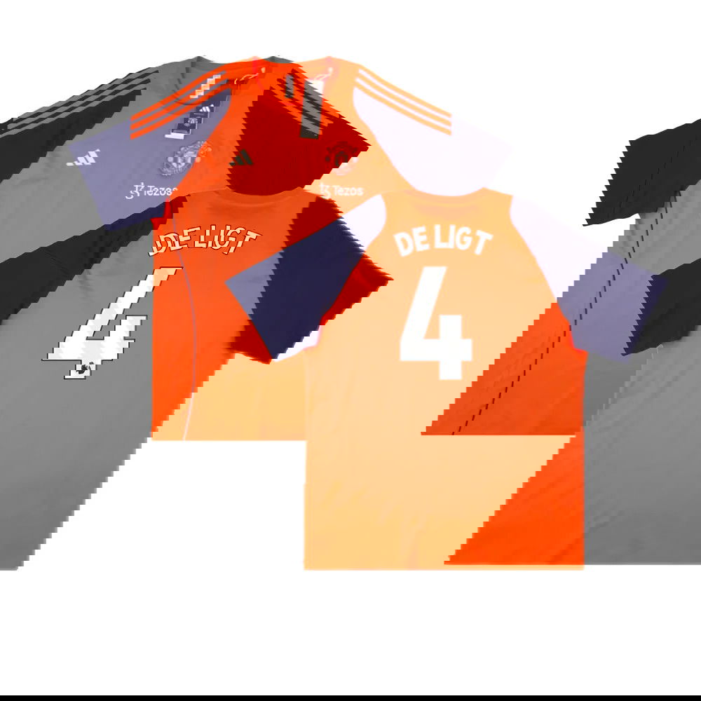 2024-2025 Man Utd Training Tee (Red) (De Ligt 4)