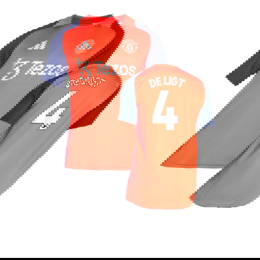 2024-2025 Man Utd Training Jersey (Red) (De Ligt 4)