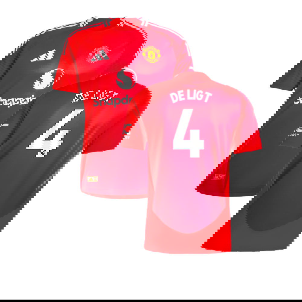 2024-2025 Man Utd Authentic Home Shirt (De Ligt 4)