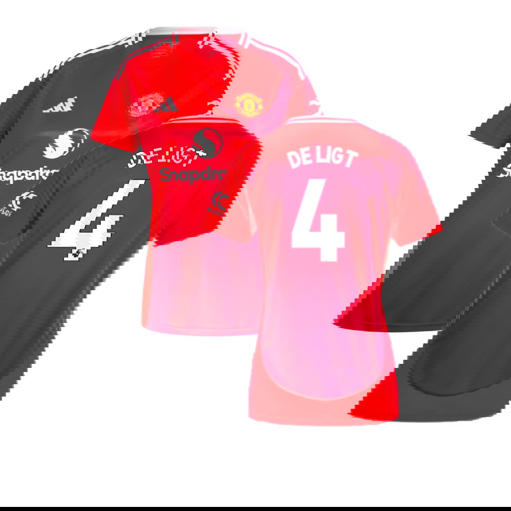 2024-2025 Man Utd Home Shirt (Womens) (De Ligt 4)