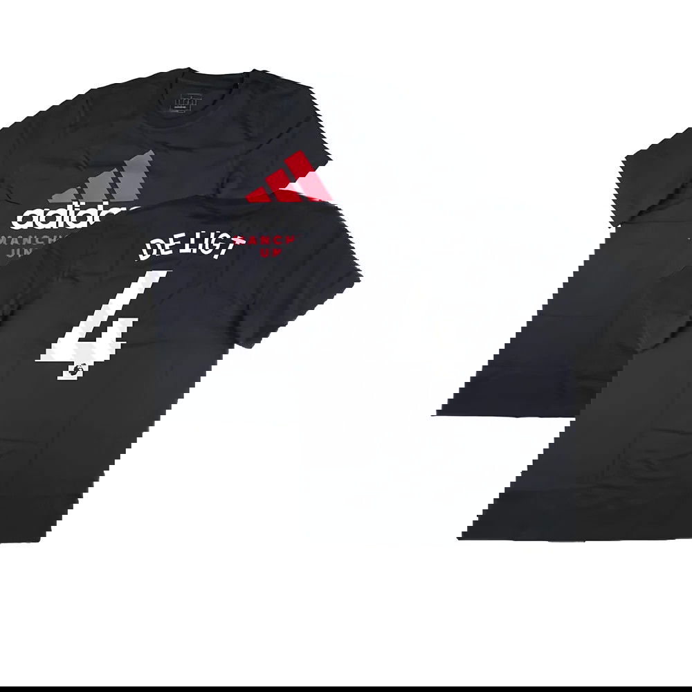 2024-2025 Man Utd Seasonal Graphic Tee (Night Grey) (De Ligt 4)