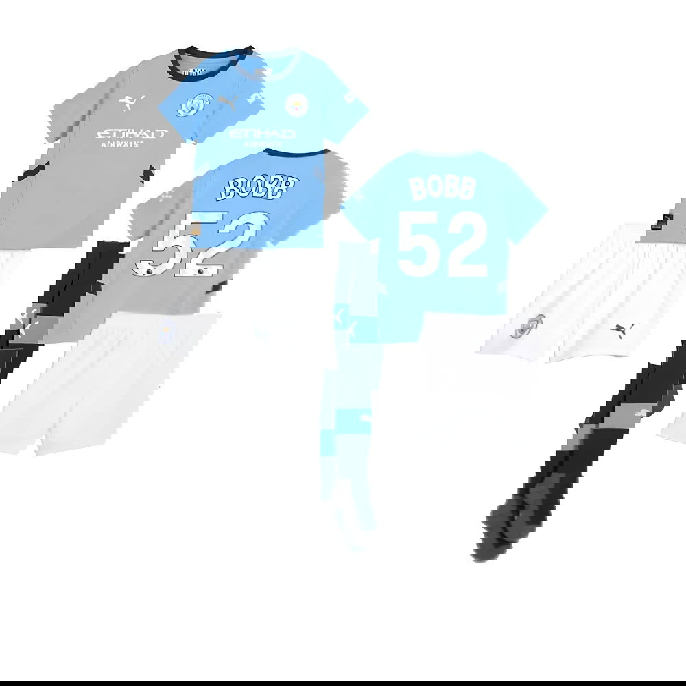 2024-2025 Man City Home Mini Kit (Bobb 52)
