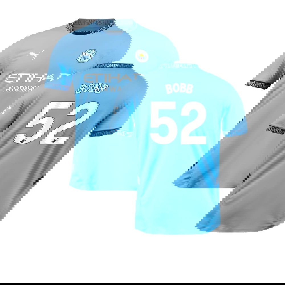 2024-2025 Man City Home Authentic Shirt (Bobb 52)