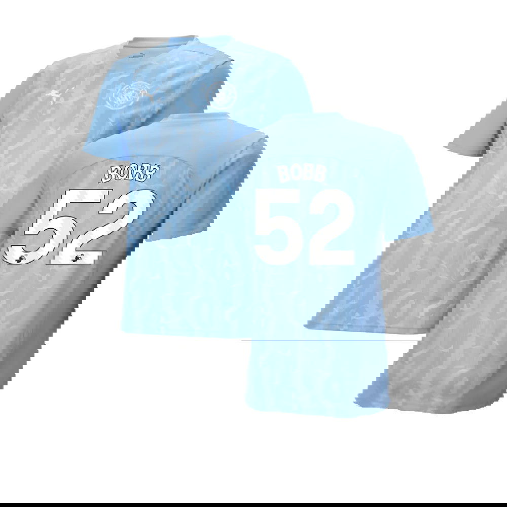 2024-2025 Man City Prematch SS Shirt (Light Blue) (Bobb 52)