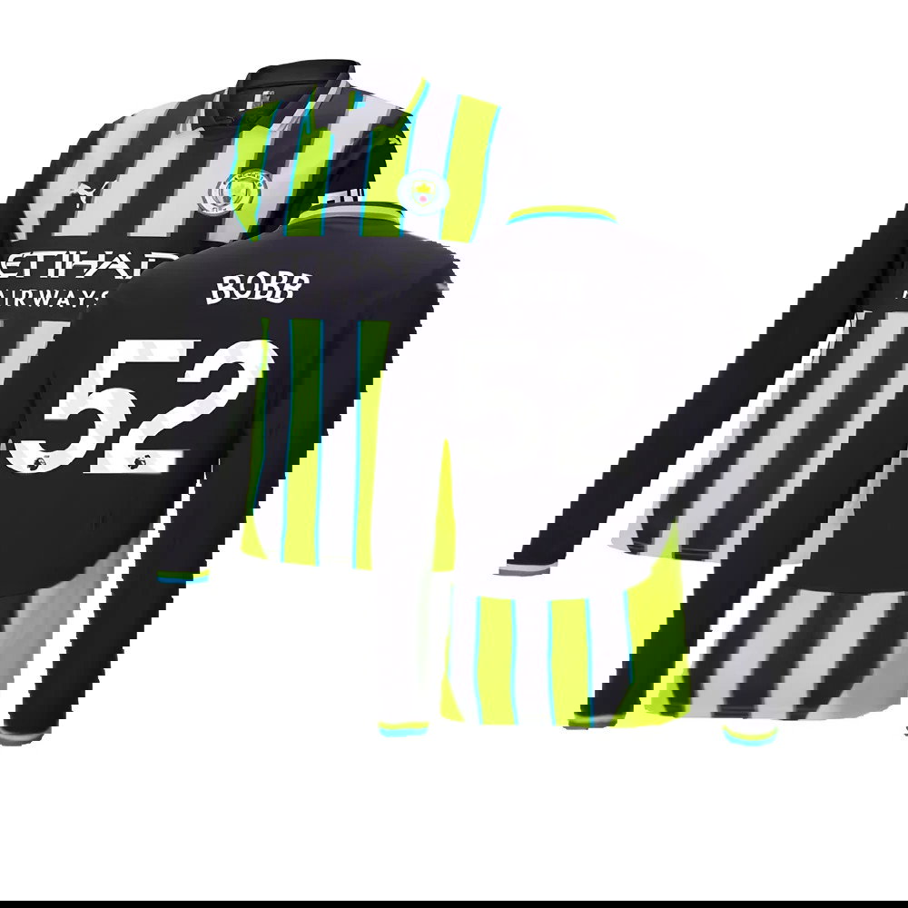 2024-2025 Man City Away Long Sleeve Shirt (Bobb 52)