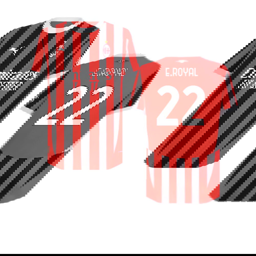 2024-2025 AC Milan Home Authentic Shirt (E.Royal 22)