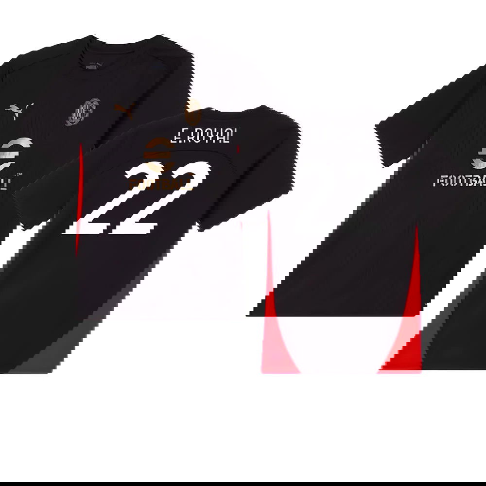 2024-2025 AC Milan Training Shirt (Black) - Kids (E.Royal 22)