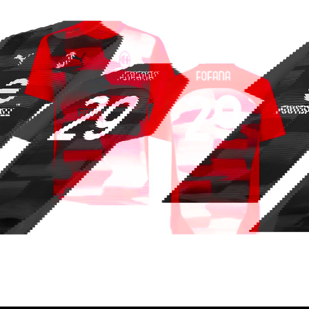 2024-2025 AC Milan Prematch SS Shirt (Red) (Fofana 29)