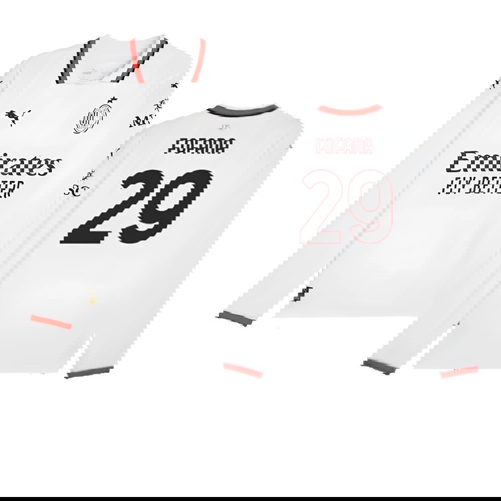 2024-2025 AC Milan Away Long Sleeve Shirt (Fofana 29)