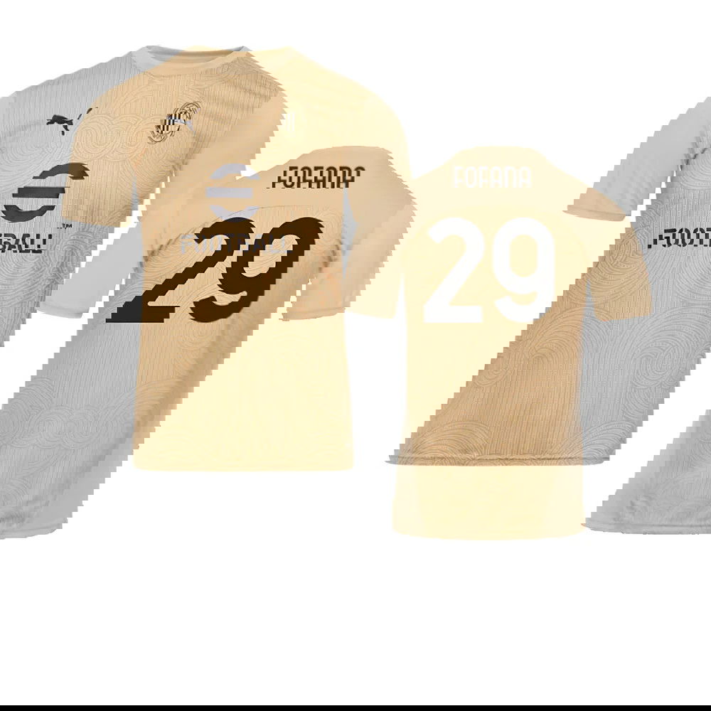 2024-2025 AC Milan Pre-Match Shirt (Putty) (Fofana 29)