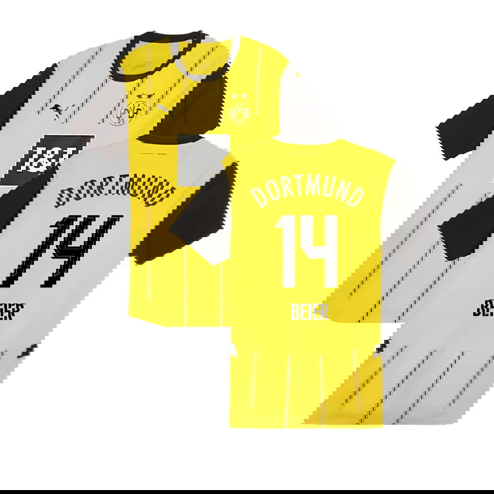 2024-2025 Borussia Dortmund Authentic Home Shirt (Beier 14)