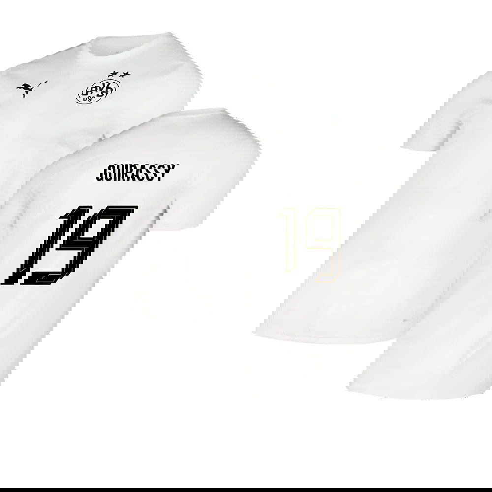 2024-2025 Borussia Dortmund Pre-Match Shirt (White) (Guirassy 19)