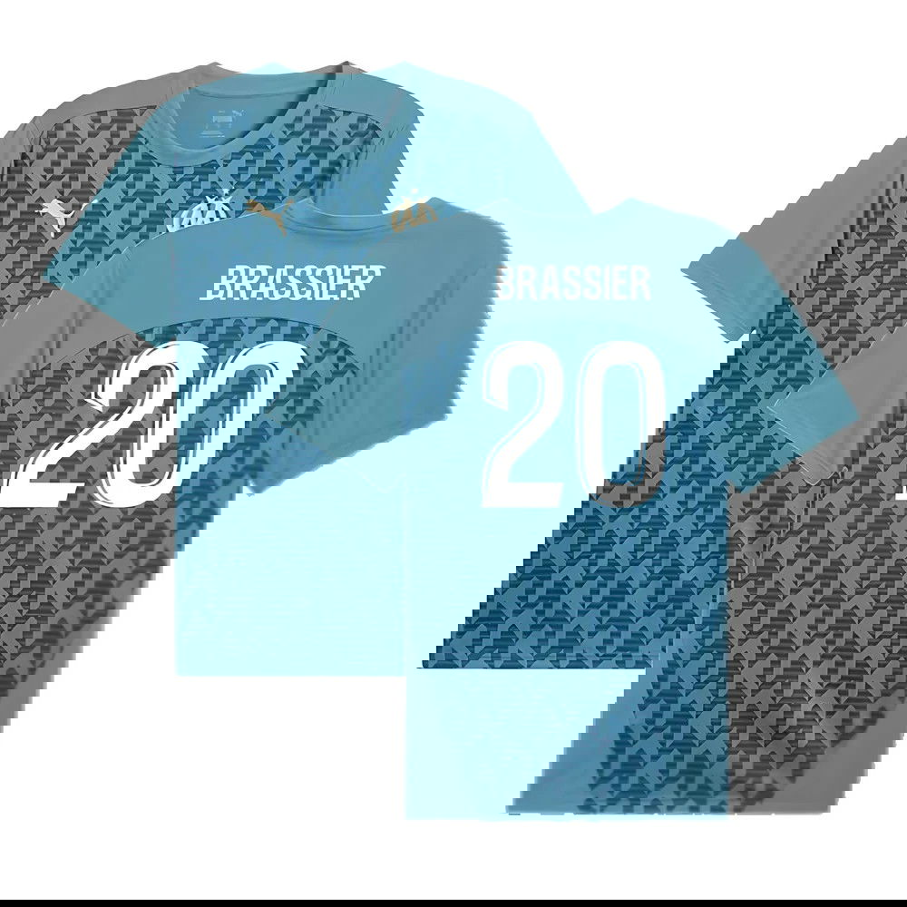2024-2025 Marseille Pre-Match Shirt (Bold Blue) (Brassier 20)