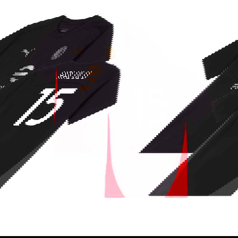 2024-2025 AC Milan Training Shirt (Black) - Kids (Kalulu 15)