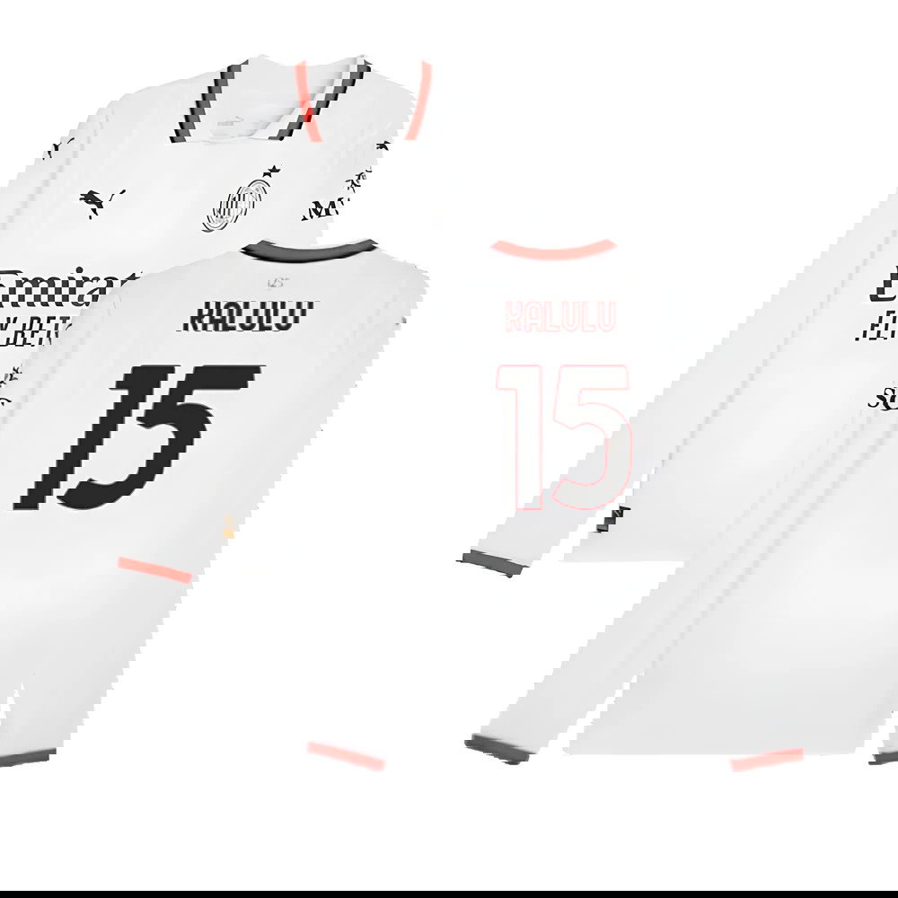 2024-2025 AC Milan Away Long Sleeve Shirt (Kalulu 15)