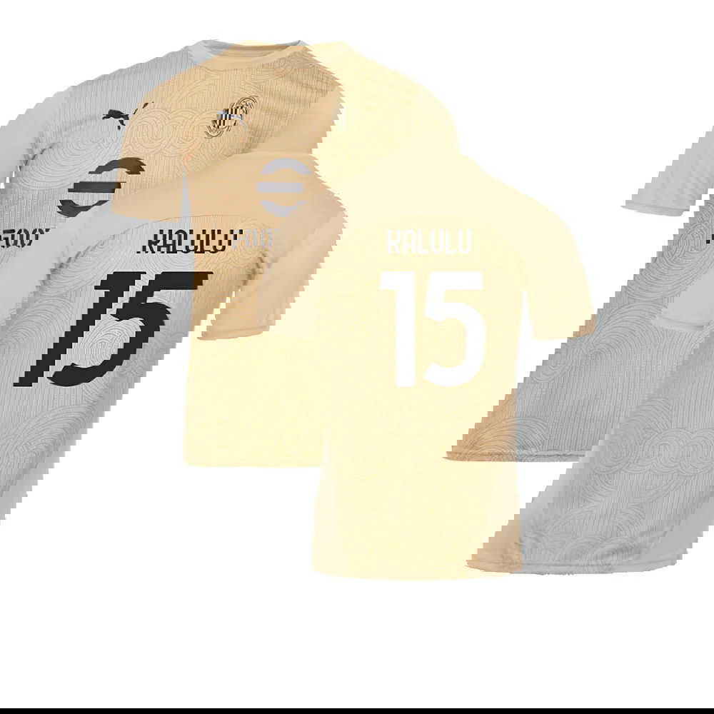 2024-2025 AC Milan Pre-Match Shirt (Putty) (Kalulu 15)