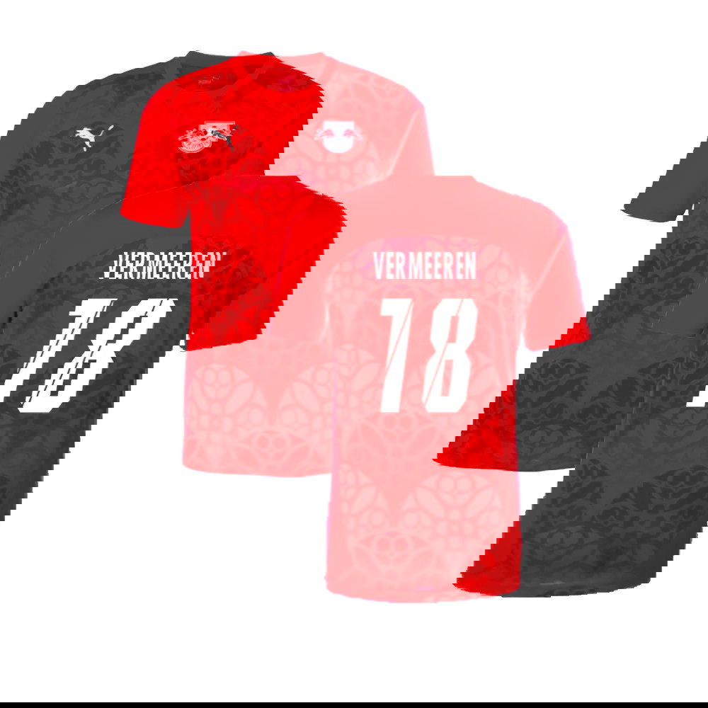 2024-2025 Red Bull Leipzig Pre-Match Shirt (Red) (Vermeeren 18)