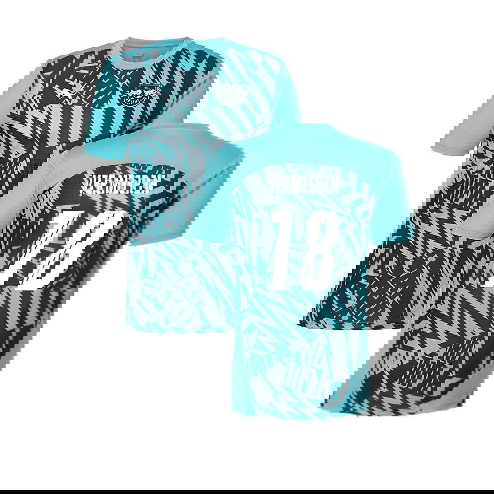2024-2025 Red Bull Leipzig Pre-Match SS Shirt (Aqua) (Vermeeren 18)