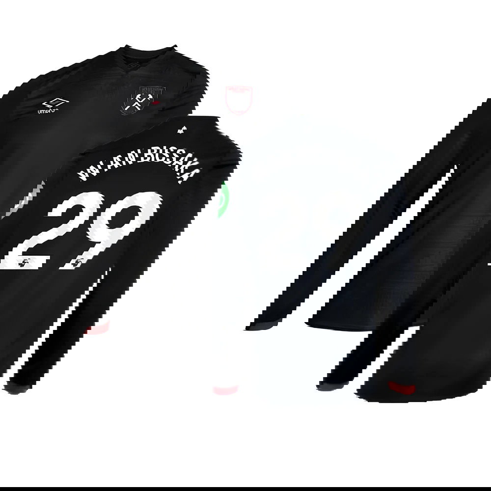 2024-2025 West Ham Long Sleeve Away Shirt (Kids) (Wan Bissaka 29)