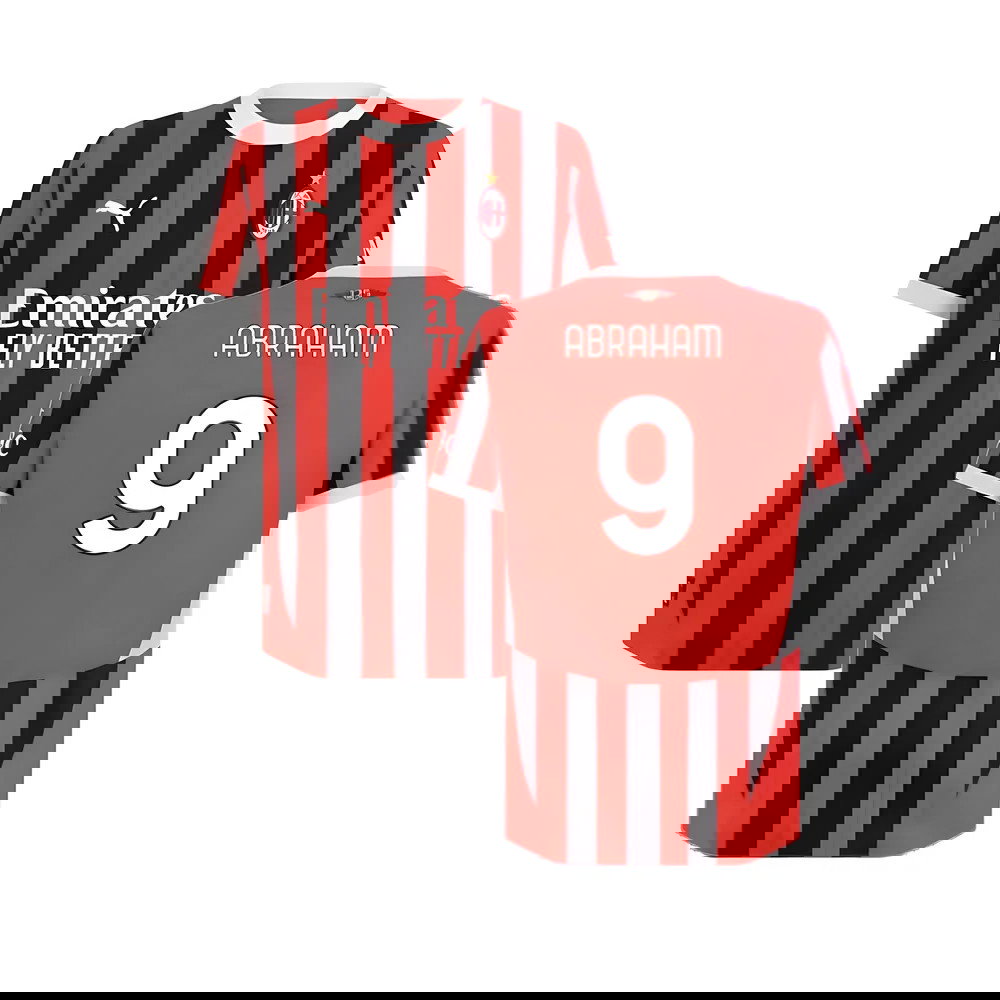 2024-2025 AC Milan Home Authentic Shirt (Abraham 9)