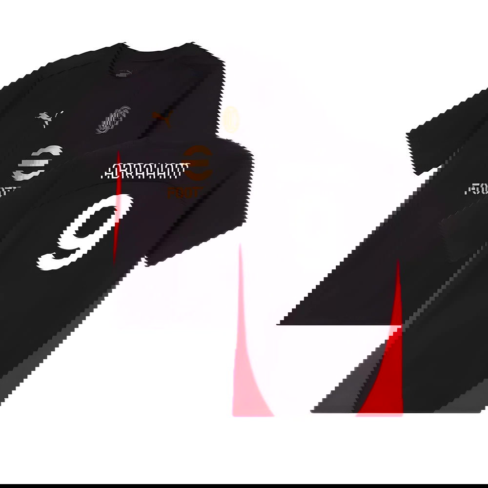 2024-2025 AC Milan Training Shirt (Black) - Kids (Abraham 9)